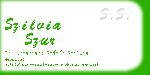 szilvia szur business card